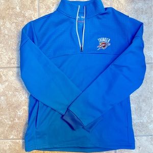 Adidas Brand OKC Thunder Men’s Climawarm 3/4 Zip Golf Pullover. Size Men’s S.
